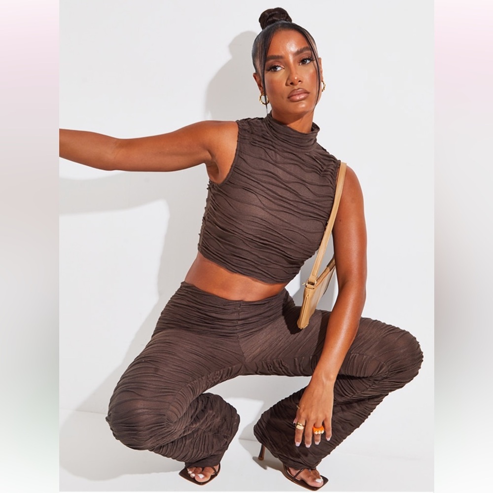 PLT BROWN PANTS SET